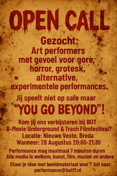 Open Call: performance avond BUTFF2025
