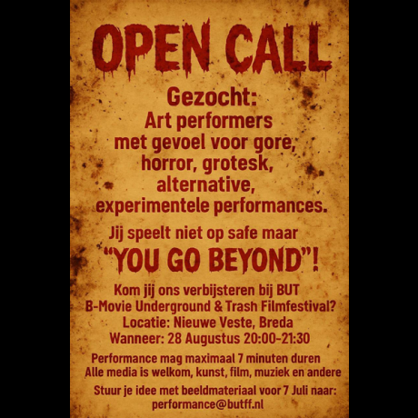 Open Call: performance avond BUTFF2025